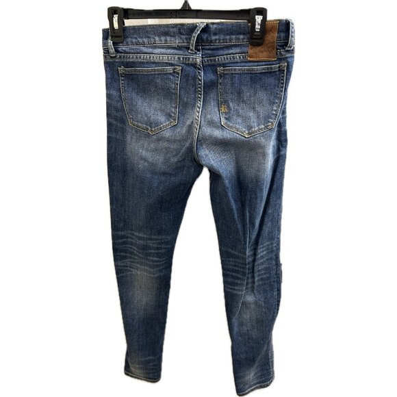 Ralph Lauren Rugby Skinny Distressed Blue Jeans Size 28x31 - Picture 2 of 16